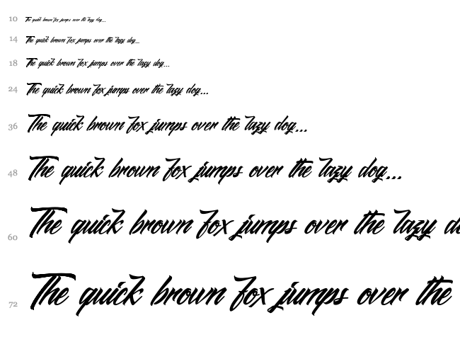 Midnight Street font waterfall